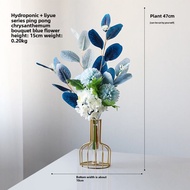 Scandinavian Ins Artificial Flower Decoration Artificial Flower with Glass Vase Suit Creative Living