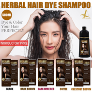 Hair Color Dye Shampoo - 500ML Meidu Herbal Natural Shampoo to cover White &amp; Grey Hair / Color Hair (SG READY STOCK)