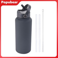 1000ml Stainless Steel Water Bottle with Straw BPA-Free Leak-Proof Insulated 24 Hours Cold 12 Hours