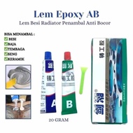 Lem EPOXY AB Penambal Besi Seng Pipa Radiator Super Kuat Tahan panas / Lem Penambal Besi Anti Bocor 
