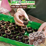 Combo 50 Viên Nén Xơ Dừa H2T FARM - Vật Liệu Ươm Hạt Giống Phân Bón Trồng Trời