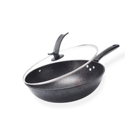 32cm Non-stick Maifan Stone Wok Frying Pan With Cover Kitchen Cookware Gas Stove Induction