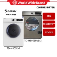 [WHITE] Toshiba 7KG SENSEDRY™ Tumble Dryer / Dryer Machine / Clothes Dryer TD-H80SEM (10 Years Motor