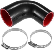 QUARKZMAN 1 Set 51 mm to 63 mm 2.01 Inch to 2.48 Inch ID 90Β° Coupling Silicone Hose 4-Ply