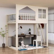 高架床上床下桌閣樓loft錯位單上層上床下空小戶型組合樹屋高低床包送貨