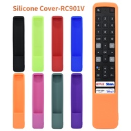 Universal RC901V FMR6 FMR1 FAR1 FMRG Series, silicone case For TCL 4K LED Android Smart TV New Original RC901V Voice Remote silicone case W/ Netflix Youtube