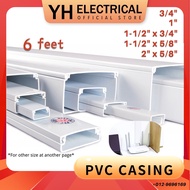 10Pcs X 3/4" 1" 2" 5/8" inch PVC Wiring Casing / PVC TRUNKING / Electrical Casing/ Trunking Wire/ Casing Elektik