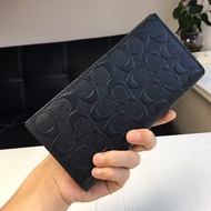 Long Wallet Men Fashion Flip Wallet Embossed Printing Minimum Discount 75365 Coach in Stock