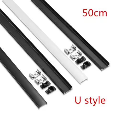 LED Aluminum Profile Black Cover led bar 50cm led light Strip led profile aluminium For interior hou