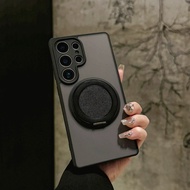 Skin Scrub Swivel Stand Phone Case for Galaxy Samsung S25Ultra S24 S23 S22 ULTRA A56 A55 A05