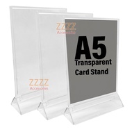 Y Shape Transparent Card Stand and Card Card Holder size A5 *Used*