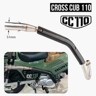 For Honda Cross Cub110 CC110 exhaust 2018 - 2023 Motorcycle Exhaust Escape full Systems Modify Cub11