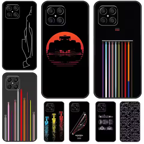 Minimalist F1 Circuit Case For Honor X6a X9a X9b X8a X7a X7 X8 X9 8X 9X Honor 90 Lite 70 50 Magic 5 