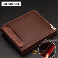 [Gift Box] Wallet For Man Wallet Leather Original branded Short Bifold money bag Purse for men card wallet money clip wallet minimalist dompet lelaki kulit original beg duit kulit lelaki original