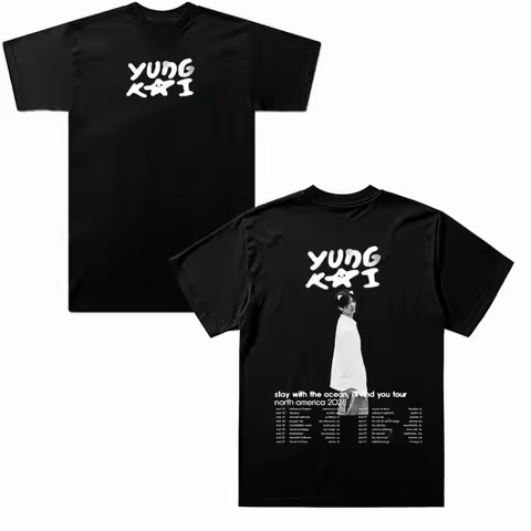 Yung Kai Merch 2026 Tour Tshirt Summer Unisex Short-sleeved T-shirt Fashion Y2K Printed Casual Styli