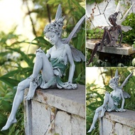 1pc Outdoor Flower Fairy Resin Crafts Garden Ornaments Fairy Statue Resin Ornaments Courtyard Garden