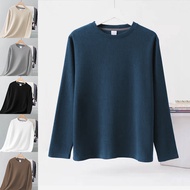 Lelaki Lengan Panjang Baju T Lelaki Korea Atas Unisex Baju T Kasual 6 Warna Men T-shirt Top M-4XL