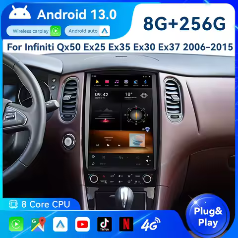 Vertical Screen Android 11 For Infiniti Qx50 Ex25 Ex35 Ex30 Ex37 2006-2015 Car Multimedia Stereo Pla