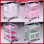 Aluminium Kitchen Rack Storage cabinet Movable cabinet with wheels tool cart Kitchen Organizer With Lockable Wheels