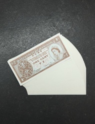 (早期夏鼎基簽名) 1971~81年 香港政府發行壹分紙幣  全新50張  (財政司夏鼎基爵士簽名)