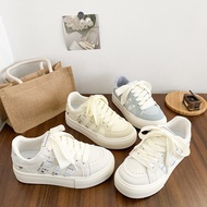 FY-373 Unique design thick-soled spring sneakers for women2025New flat white shoes ins Trendy Style