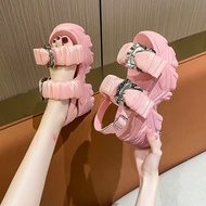 Women's Sandal with Beautiful Chiffon Straps, 8CM High Heel X480-411