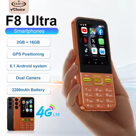 SERVO F8 Ultra Android Smartphone 2.8" Touch Display 4G Cellular Dual SIM Button Smart phones 2200mA