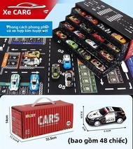 48 Chiếc Thu Nhỏ Hợp Kim Sắt Ô Tô Bộ Đồ Chơi Quanh Co Xe Trong Vận Chuyển Hộp Đựng Hộp Quà Tặng Cho 