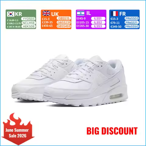 Nike Air Max 90 men's Running Shoes Air Max Cushioning Classic Retro Style Lightweight Comfort for D