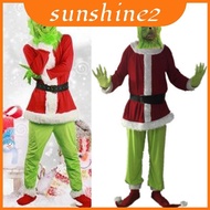 Green/red Grinch Cosplay Costume For Halloween Parties Themed Movie