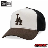 NEW ERA 9FORTY A-FRAME LOS ANGELES DODGERS TRUCKER BROWN TRUCKER EDITION HAT SNAPBACK CAP