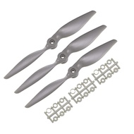 uxcell RC Propellers CCW 9x6 Inch 2-Vane for Airplane Nylon Gray 3Pcs with Adapter Rings