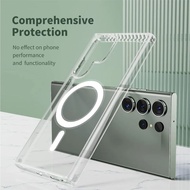 SAMSUNG S23 PLUS ULTRA CLEAR MAGNETIC MAGSAFE CASE WIRELESS CHARGING HARDCASE MIKA TPU