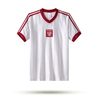 Genuine Edition 1982 World Cup Poland Home Short-sleeved Retro Old Jersey White Classic Nostalgic Fo