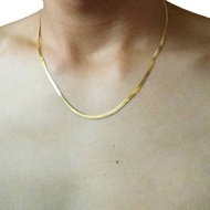 Men's Titanium Necklace, Anti-Rust Gold, Genuine Gold, Cool Guys, Long Eel Chain, Men's Gold