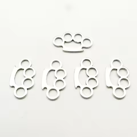 10 Pieces/lot Brass Knuckles Charms Pendants for Jewelry Making Necklaces Keychains Earrings DIY Han