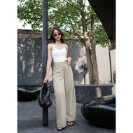 P00020 Beige Straight-Leg Jeans