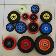 Luggage Cart Wheels Stroller Wheels Rubber Wheel Nylon Wheel Caster Shopping Hand Buggy Shopping Cart Wheel Accessories-Rubber Mute Wear-Resistant Single Wheel / Rubber Replacement Wheels