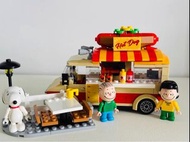 Snoopy 史路比 熱狗車 hot dog 積木 玩具 顆粒 Lego