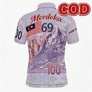 【READY STOCK】Malaysia Ringgit RM 1000 Polo T-Shirt Currency Banknote Print Collared Tee Breathable S