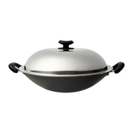 Dolphin Collection Non-Stick Chinese Wok With Cover 36 Cm