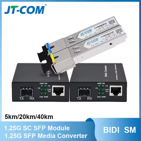 1.25Gb SC SFP Fiber Module to RJ45 Fiber Optic Media Converter 1000Mbps SFP Fiber Switch with SFP Mo