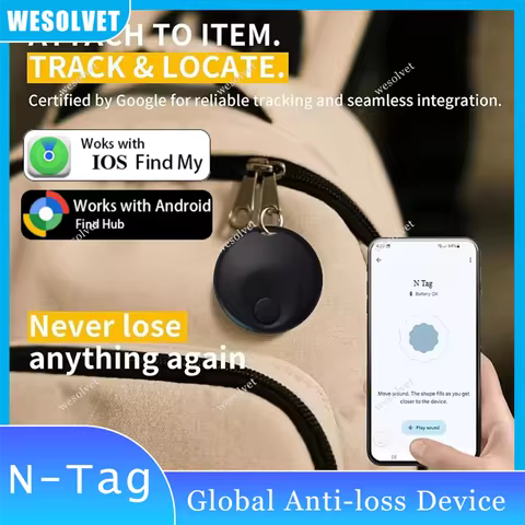 Mini Smart Tag For Google Android's Apple's Phone Car Locator Anti-lost Keychain Bag Air tag Tracker