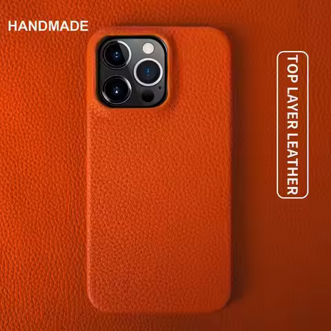 For IPhone 13 Pro Case Luxury Genuine Leather Cover Back Etui Coque Shockproof for Funda IPhone18Pro