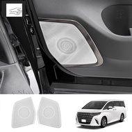 For Toyota Alphard 40 Series 2023+ Stainless Steel Car Styling Front Door Loudspeaker Cover Interior Replacement Parts Accessories