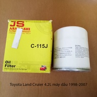 Oil filter for Toyota Land Cruier 4.2L diesel engine 1998-2007 code C115J JS Asakashi Japan