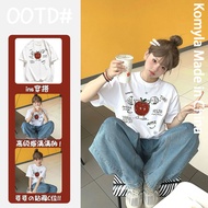 T Shirt oversize Unique Unique Unique Unique Letter Printing Summer White Loose Short-Sleeved T-Shir