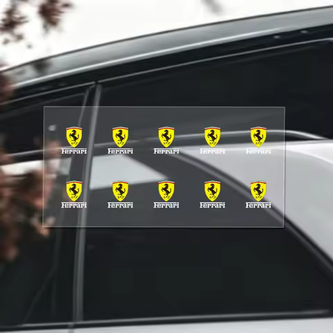 Car Logo Badge Decals Auto Window Rear Windshield Decor Waterproof Stickers For Ferrari Roma 488 Por