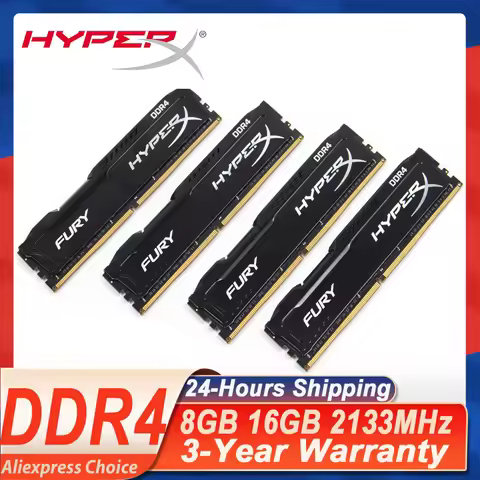 HyperX Memoria Ram DDR4 8GB 16GB 32GB Kit（2x16GB）2133MHz Memoria Ram DDR4 8GB 16GB 2133MT/s ﻿Desktop