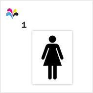 Gender sticker toilet label stickers female male symbol ladies men black white pink blue simbol jant